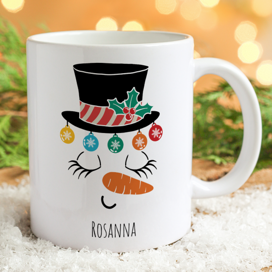 Tazza regalo di Natale personalizzata con avatar natalizio e nome