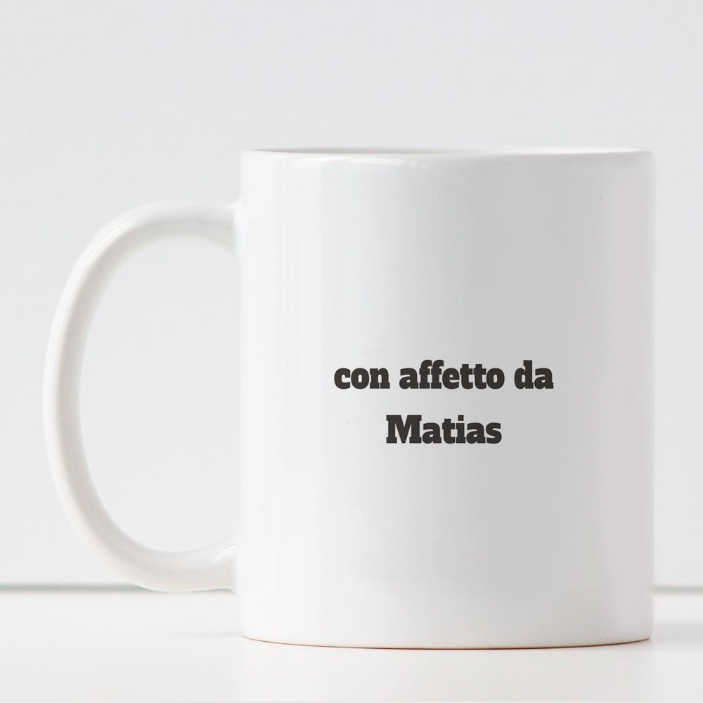 Tazza per il migliore papà di sempre, personalizzata con nomi sul retro