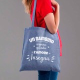 Shopper in cotone per le maestre, maestri, tate e collaboratrici scolastiche