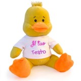 Papera peluche personalizzata con foto o dedica
