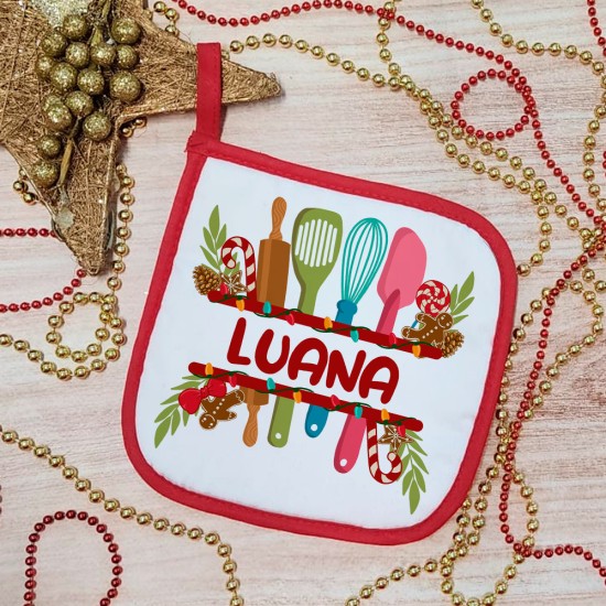 Regalo di Natale presina natalizia personalizzata con nome