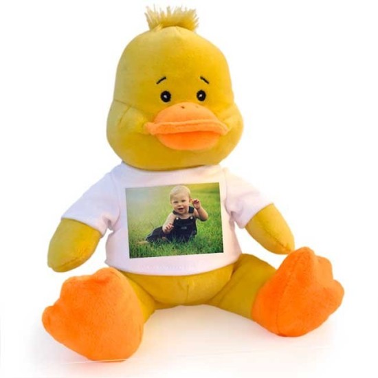 Paperetta peluche personalizzata con foto o scritta sulla maglietta