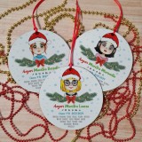 Addobbo natalizio, pallina di Natale per la maestra, personalizzata con avatar e nomi bambini