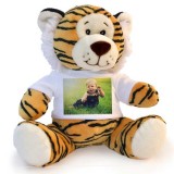 Tigre peluche personalizzata t-shirt con foto o dedica