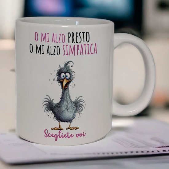 Tazza personalizzata con frase ironica e simpatica e nome o dedica