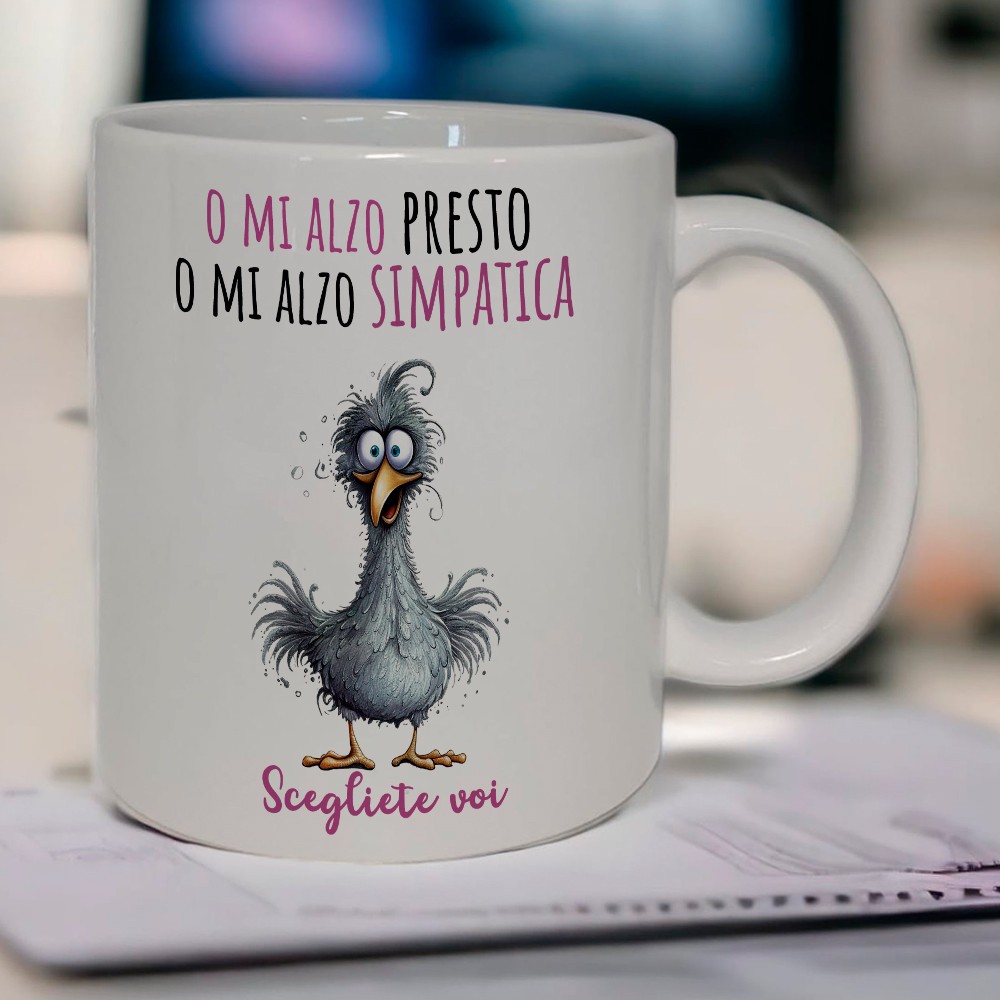 Tazza personalizzata con frase ironica e simpatica e nome o dedica