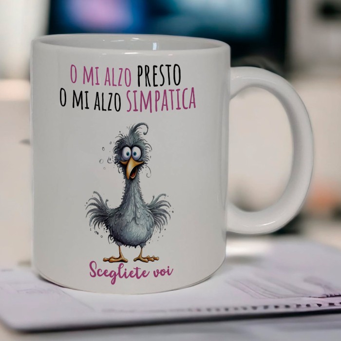 Tazza personalizzata con frase ironica e simpatica e nome o dedica