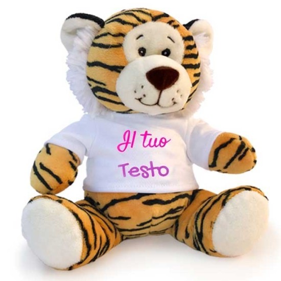 Tigre peluche personalizzata con foto o scritta sulla maglietta