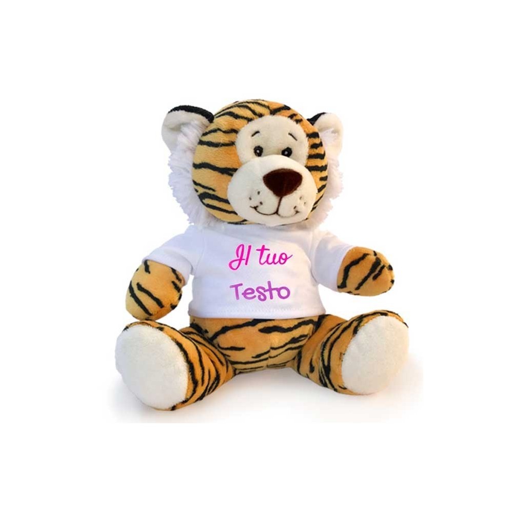 Tigre peluche personalizzata con foto o scritta sulla maglietta