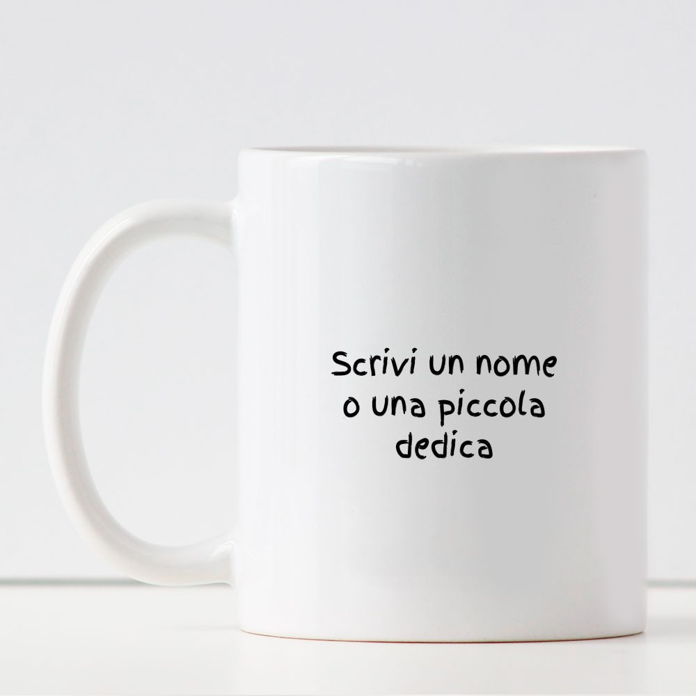 Tazza personalizzata con frase ironica "Mi piacerebbe avere la stessa calma del mio cancello automatico" e nome