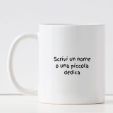 Tazza con frase simpatica "Svegliarsi la mattina carichi di energia, succede solo ai cellulari" e nome o dedica