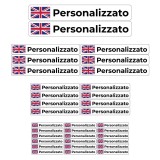 34 Etichette adesive personalizzate con bandiera e nome, hashtag o testo. Stickers per hobby