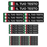 34 Etichette adesive personalizzate con bandiera e nome, hashtag o testo. Stickers per hobby