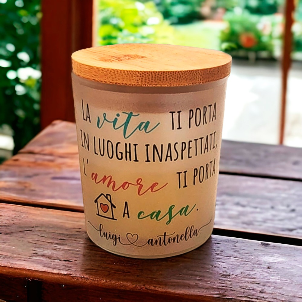 candela personalizzata san valentino