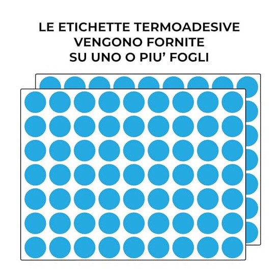Etichette termo adesive tonde personalizzate con logo testo o immagine