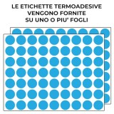 Etichette termo adesive tonde personalizzate con logo testo o immagine