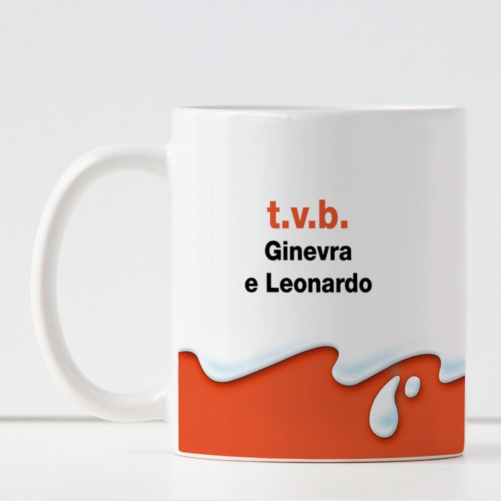 Tazza regalo per la festa del papà "Kinder Sorpresa" personalizzata con nome