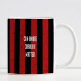 Tazza per un papà tifoso con la squadra di calcio per la festa del papà personalizzata con nome e numero