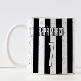 Tazza per un papà tifoso con la squadra di calcio per la festa del papà personalizzata con nome e numero