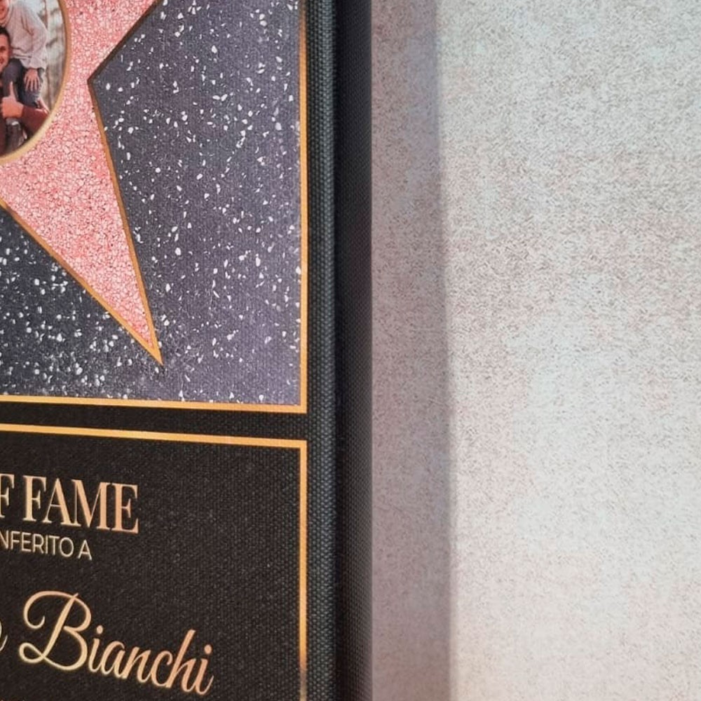 Regalo per la festa del papà, quadro "Star of fame" personalizzato con foto e nomi