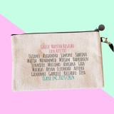 Pochette/astuccio per la maestra "L'impronta di una buona maestra" con nome maestra e nomi bambini