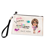 Pochette astuccio regalo per la maestra, con personaggio avatar personalizzato con vestiti, capelli, occhi e nomi dei bambini