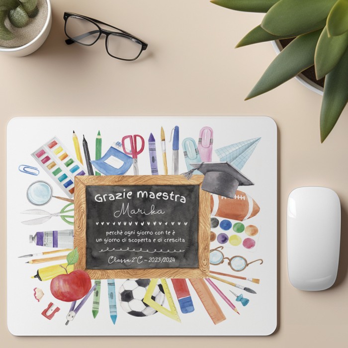 regalo maestra mouse pad tappetino mouse