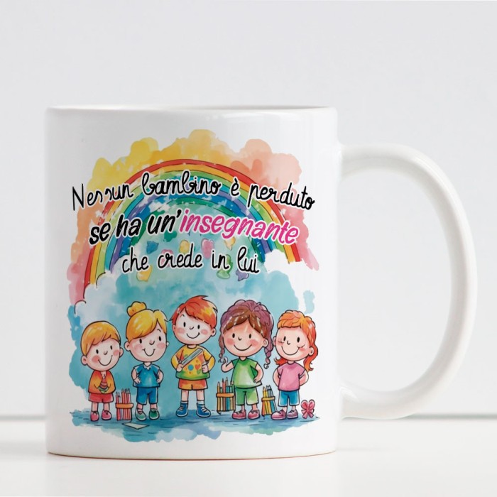 Regalo per la maestra o maestro, tazza personalizzata con nomi