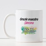 Regalo per la maestra o maestro, tazza personalizzata con nomi