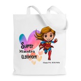 Shopper regalo per una maestra Super personalizzata - nome insegnate, classe e alunni