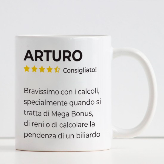 copy of Tazza regalo per Natale personalizzata con avatar uomo / ragazzo, nome e dedica