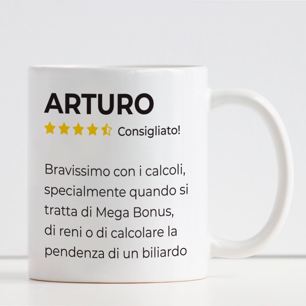 copy of Tazza regalo per Natale personalizzata con avatar uomo / ragazzo, nome e dedica