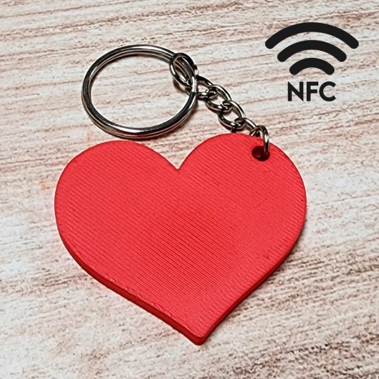 Portachiavi cuore con tag NFC e la tua canzone preferita