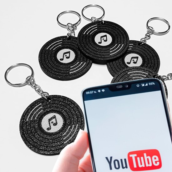 Portachiavi vinile con tag NFC e la tua canzone preferita