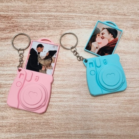 Portachiavi macchina fotografica con foto regalo personalizzato per San Valentino