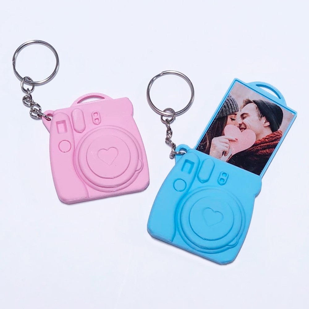 Portachiavi macchina fotografica con foto regalo personalizzato per San Valentino
