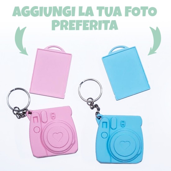 Portachiavi macchina fotografica con foto regalo personalizzato per San Valentino