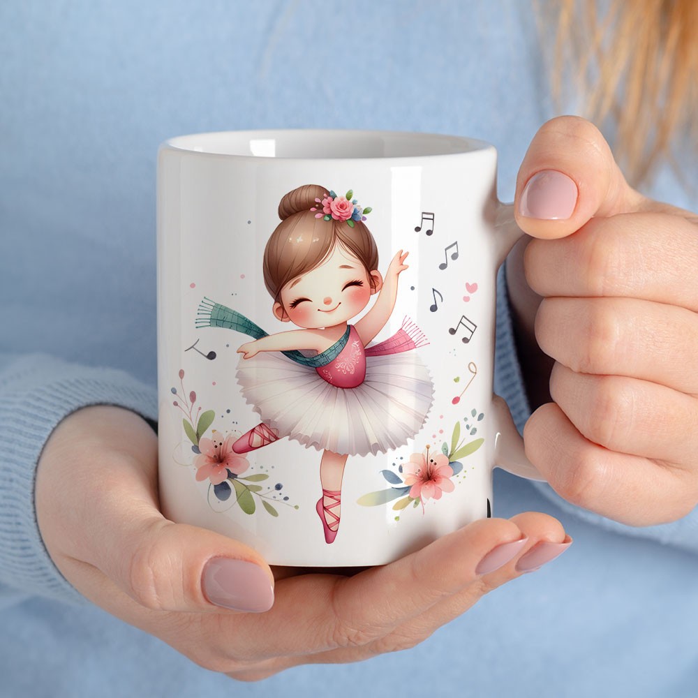 Tazza per Comunione con ballerina personalizzata con nome o data