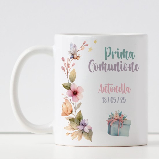 Tazza per Comunione con ballerina personalizzata con nome o data