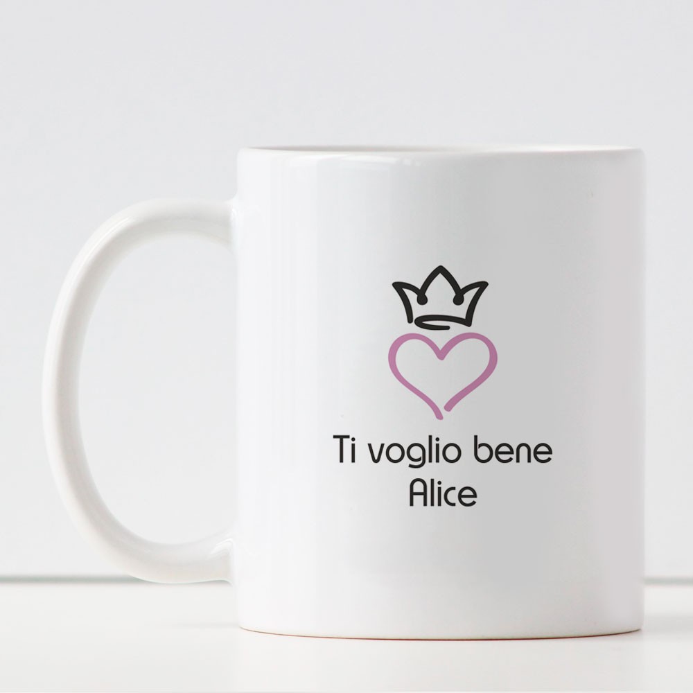 Tazza regalo per la madrina, personalizzata con nome e dedica