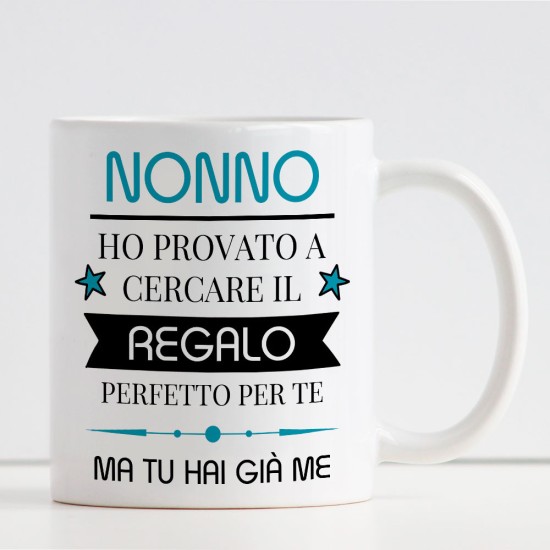Tazza regalo per il nonno, personalizzata con nome e dedica