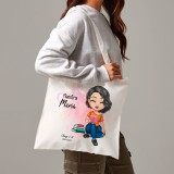 Idea regalo shopper per la maestra, con avatar personalizzato e nomi bambini