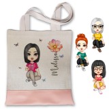 copy of Borsa shopper delux idea regalo per la maestra con avatar personalizzato e nomi bambini