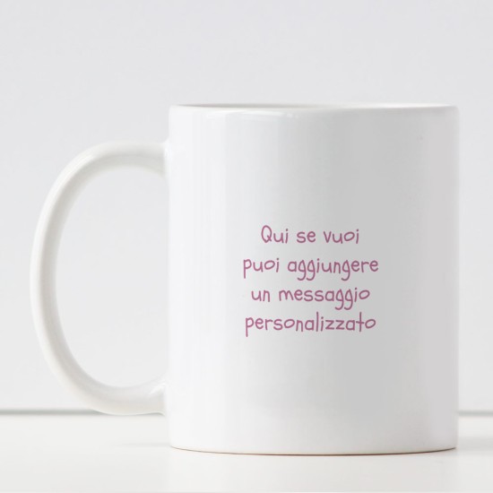 Idea regalo per amica, collega, sorella, tazza personalizzata avatar ragazza, nome e dedica opzionale