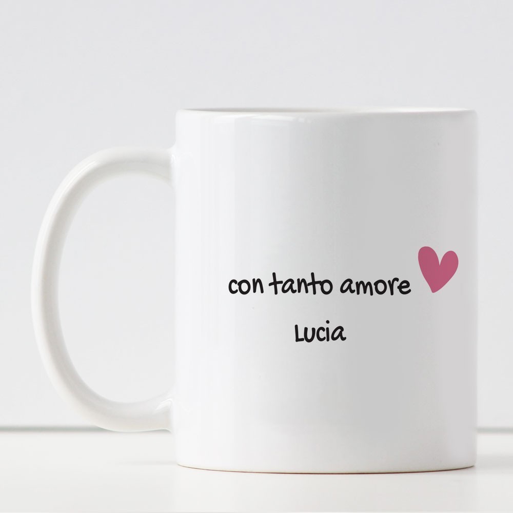 Tazza personalizzata regalo per la mamma con dedica e nome