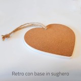 Cuore in ceramica regalo di Natale per la maestra, con avatar maestra e nomi bambini
