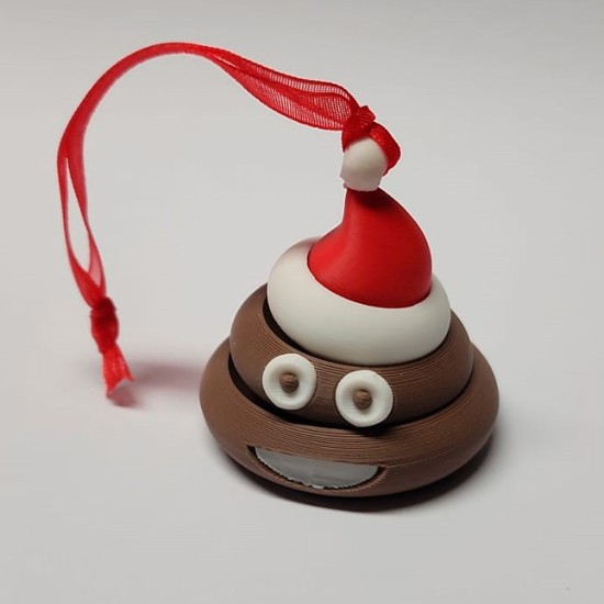 Addobbo albero di Natale divertente ironico originale cacca di Natale