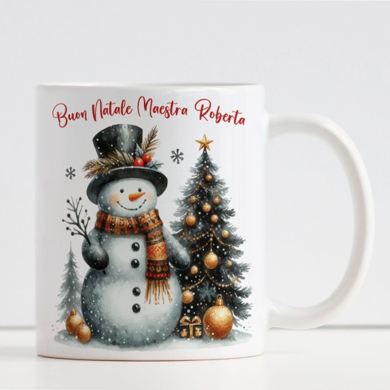 Tazza Natalizia Personalizzata – Idea Regalo di Natale Maestra con Nomi Bambini