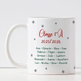 Tazza Natalizia Personalizzata – Idea Regalo di Natale Maestra con Nomi Bambini