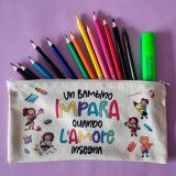 Pochette astuccio regalo per maestra asilo o scuola